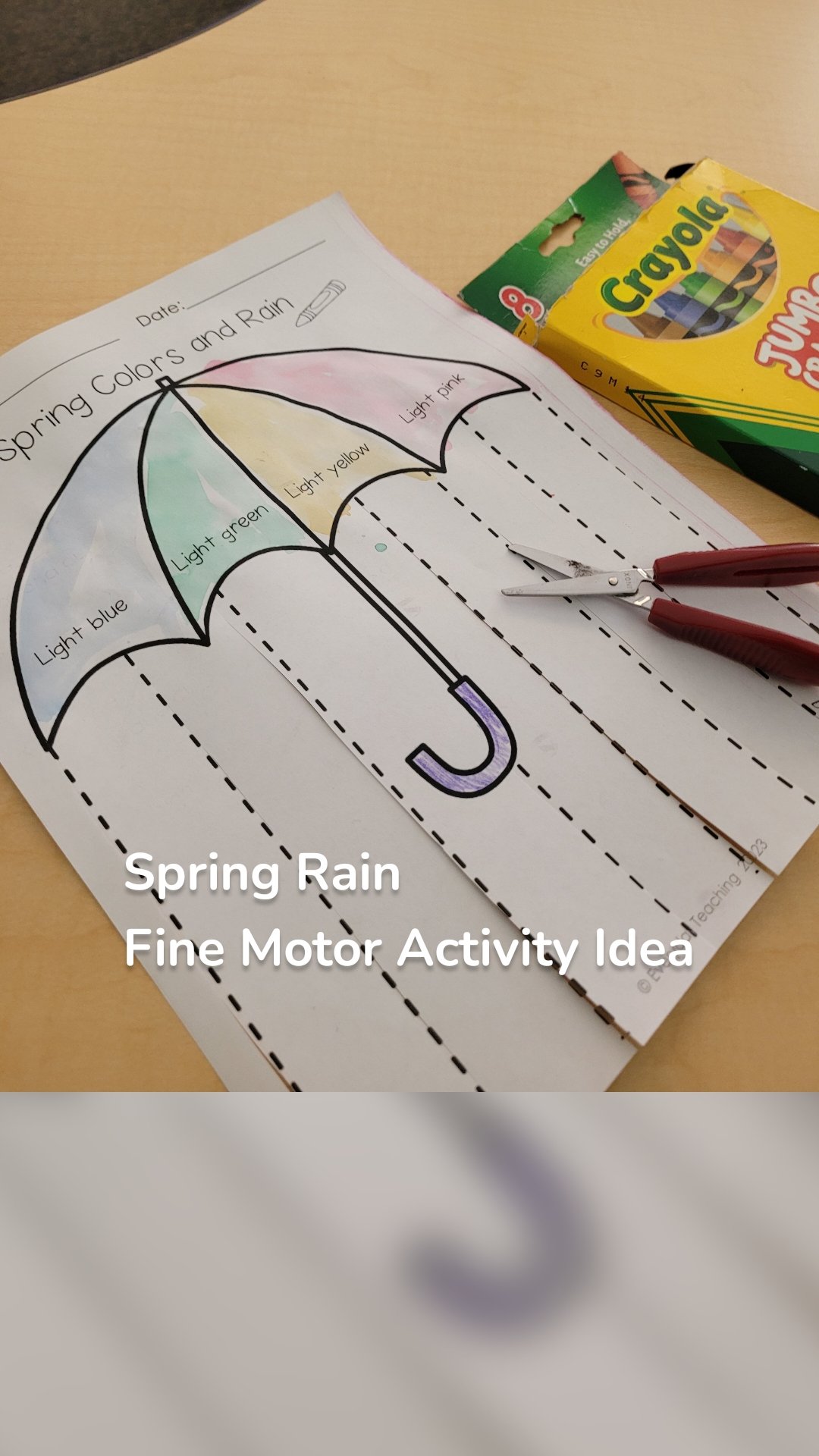 Spring Rain
Fine Motor Activity Idea