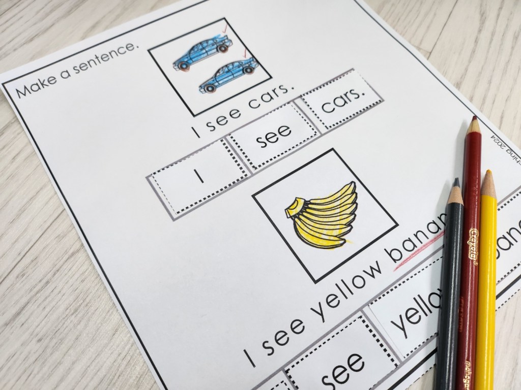 edmark reading curriculum, simple reading worksheet